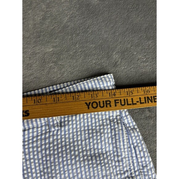 Vineyard Vines Seersucker Club Shorts‎ Men's 28 Blue White Striped Swordfish 9" - Picture 7 of 9